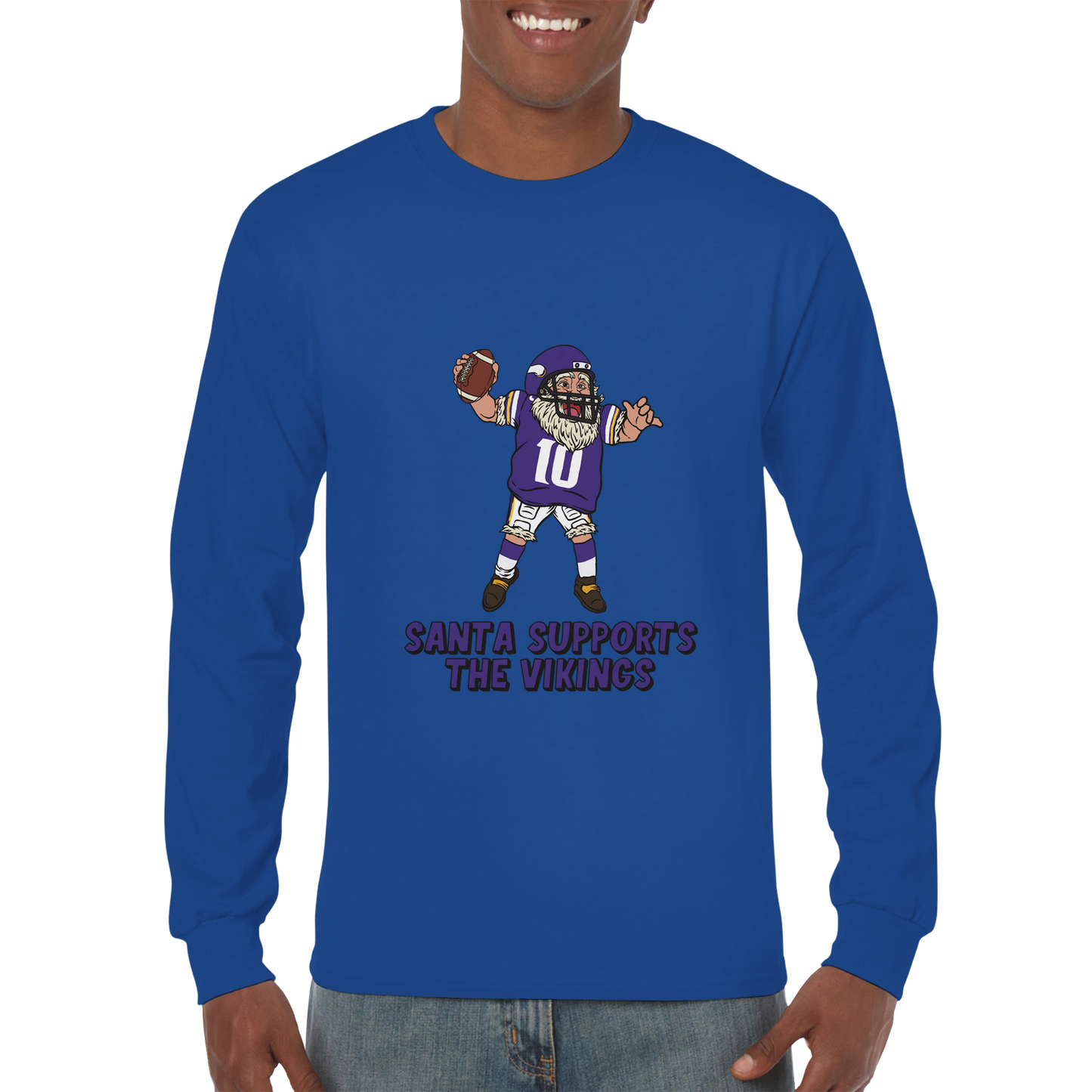 Minnesota Vikings Unisex Longsleeve Santa T-shirt