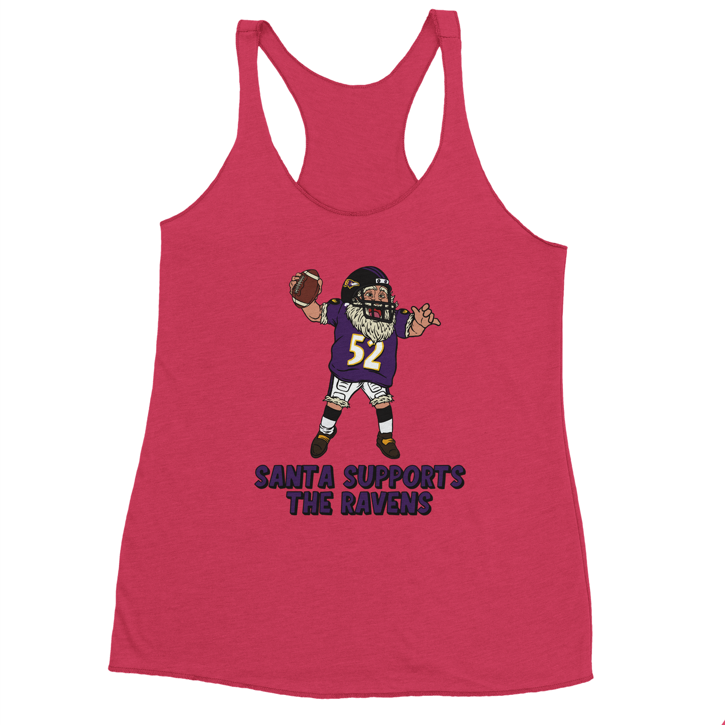 Baltimore Ravens Women's Racerback Santa Tank Top