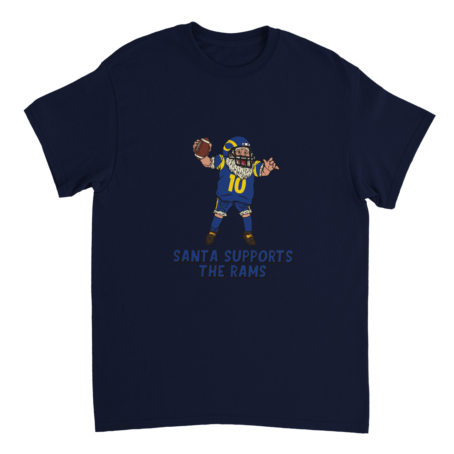 Los Angeles Rams Unisex Crewneck Santa T-shirt