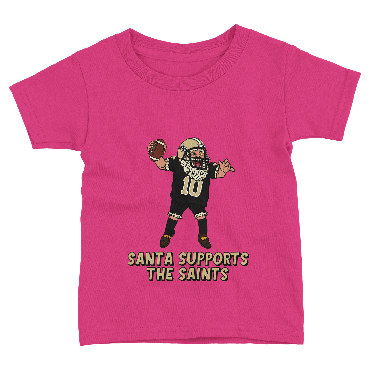 New Orleans Saints Toddler Fine Jersey Santa T-Shirt