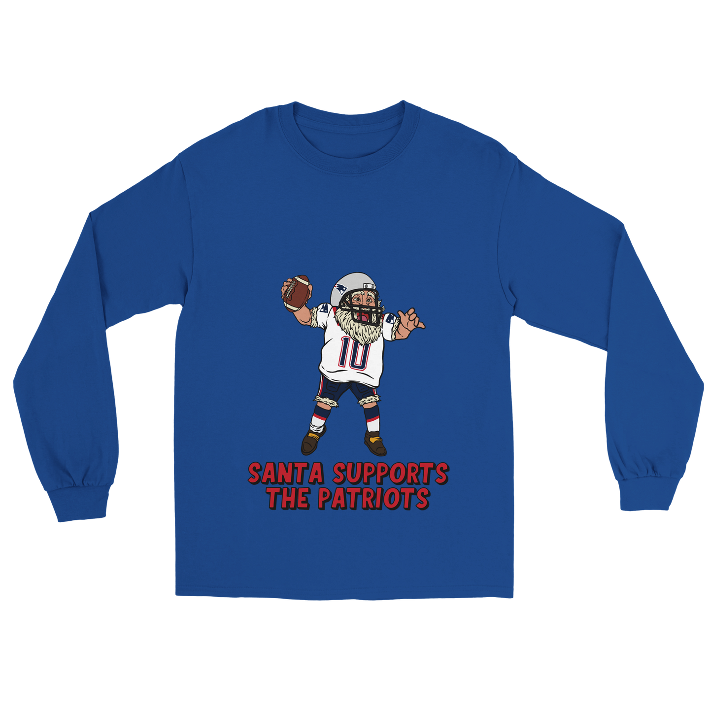 New England Patriots Unisex Longsleeve Santa T-shirt