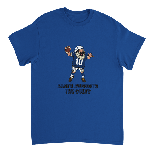 Indianapolis Colts Unisex Crewneck Santa T-shirt