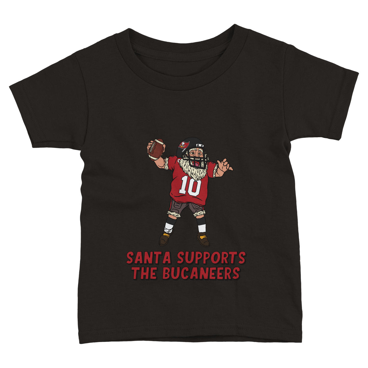 Tampa Bay Buccaneers Toddler Fine Jersey Santa T-Shirt