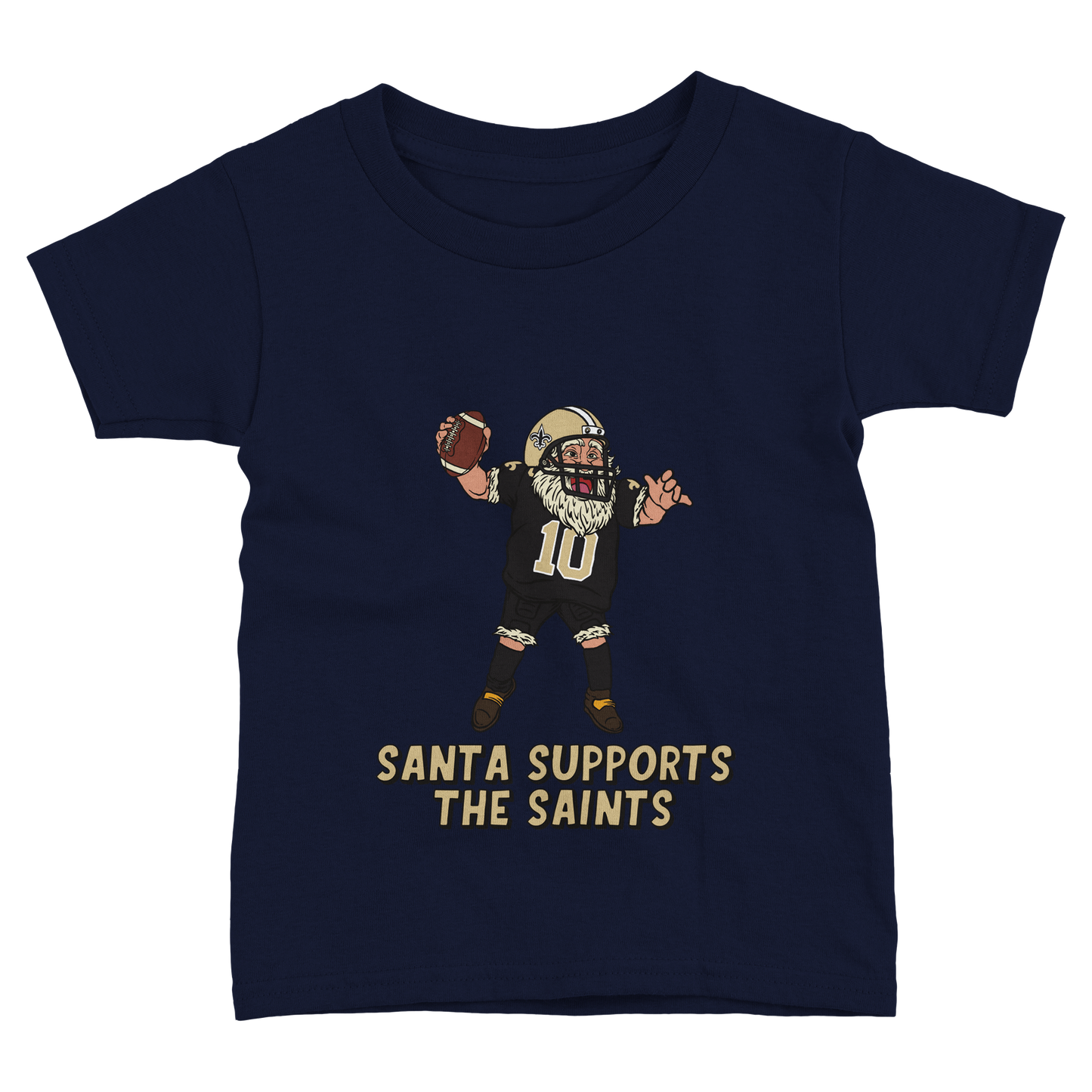 New Orleans Saints Toddler Fine Jersey Santa T-Shirt