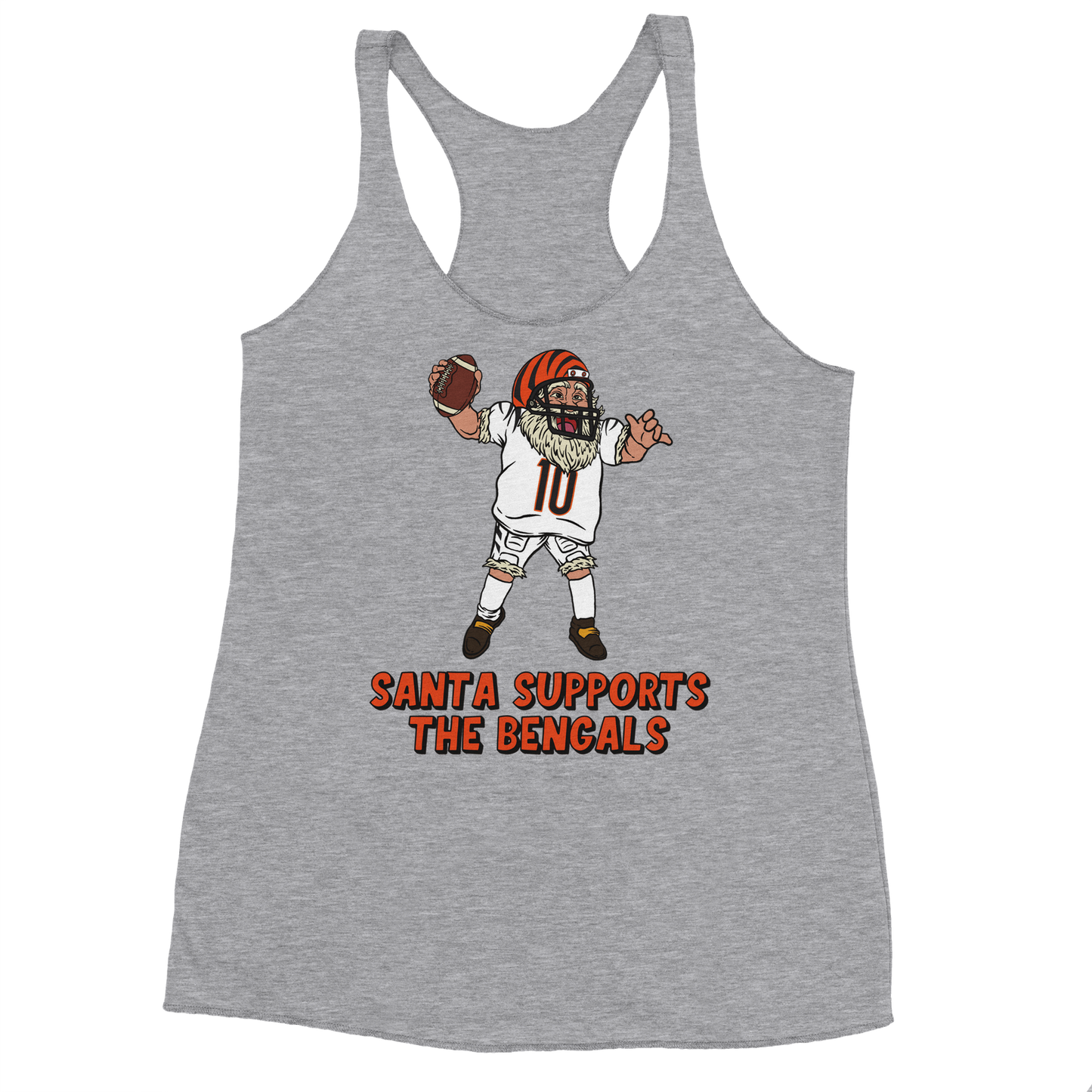 Cincinnati Bengals Women's Racerback Santa Tank Top