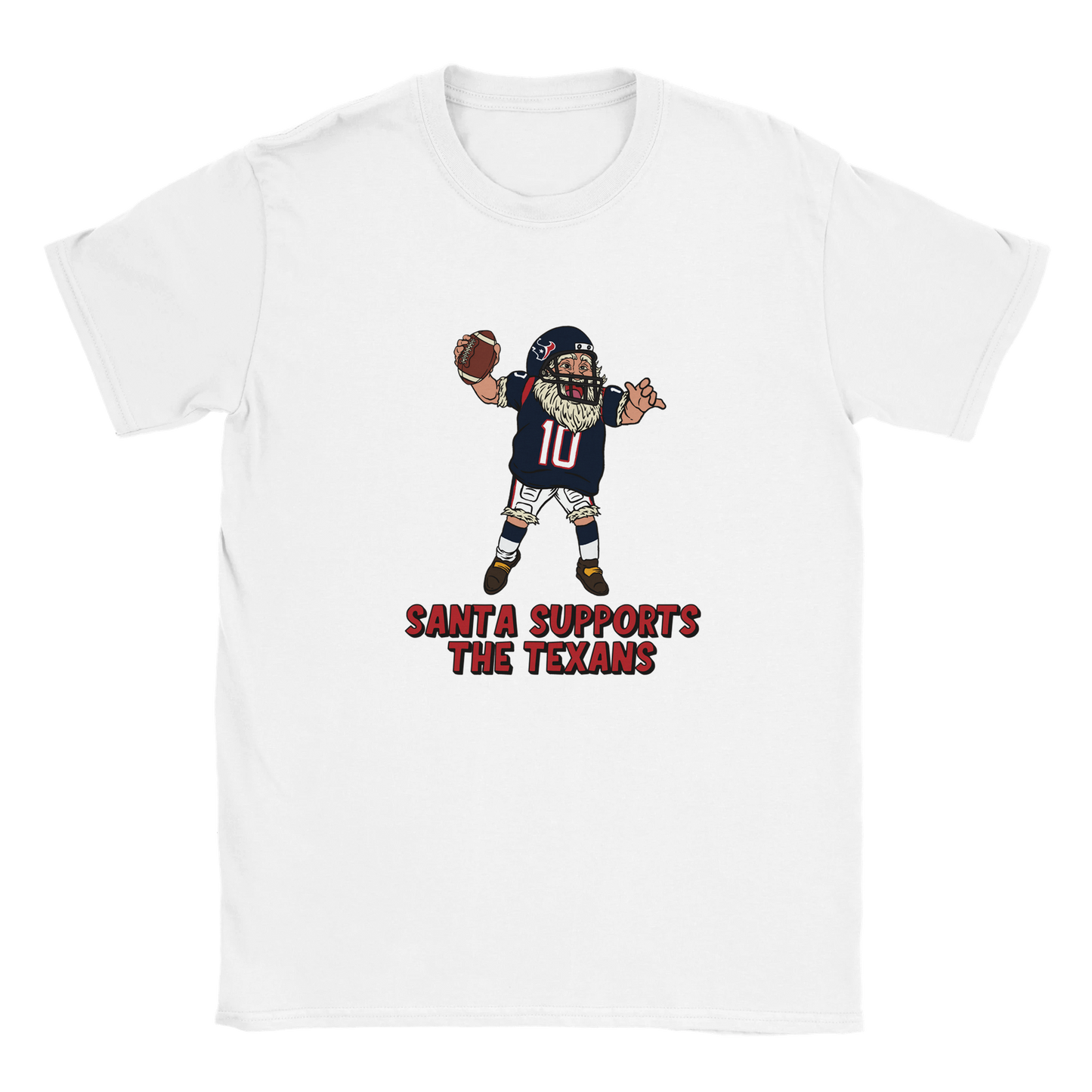 Houston Texans Kids Crewneck Santa T-shirt