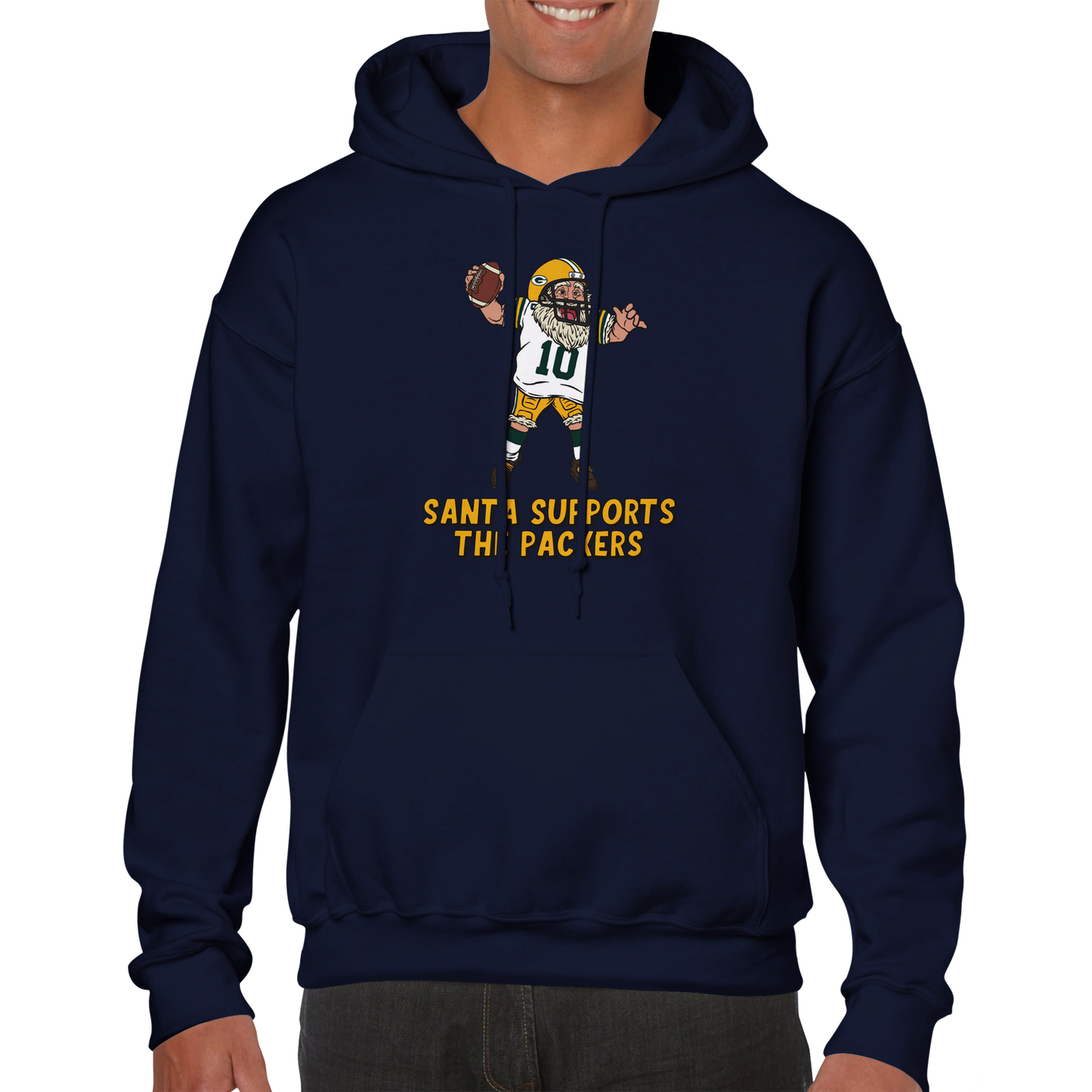 Green Bay Packers Unisex Pullover Santa Hoodie