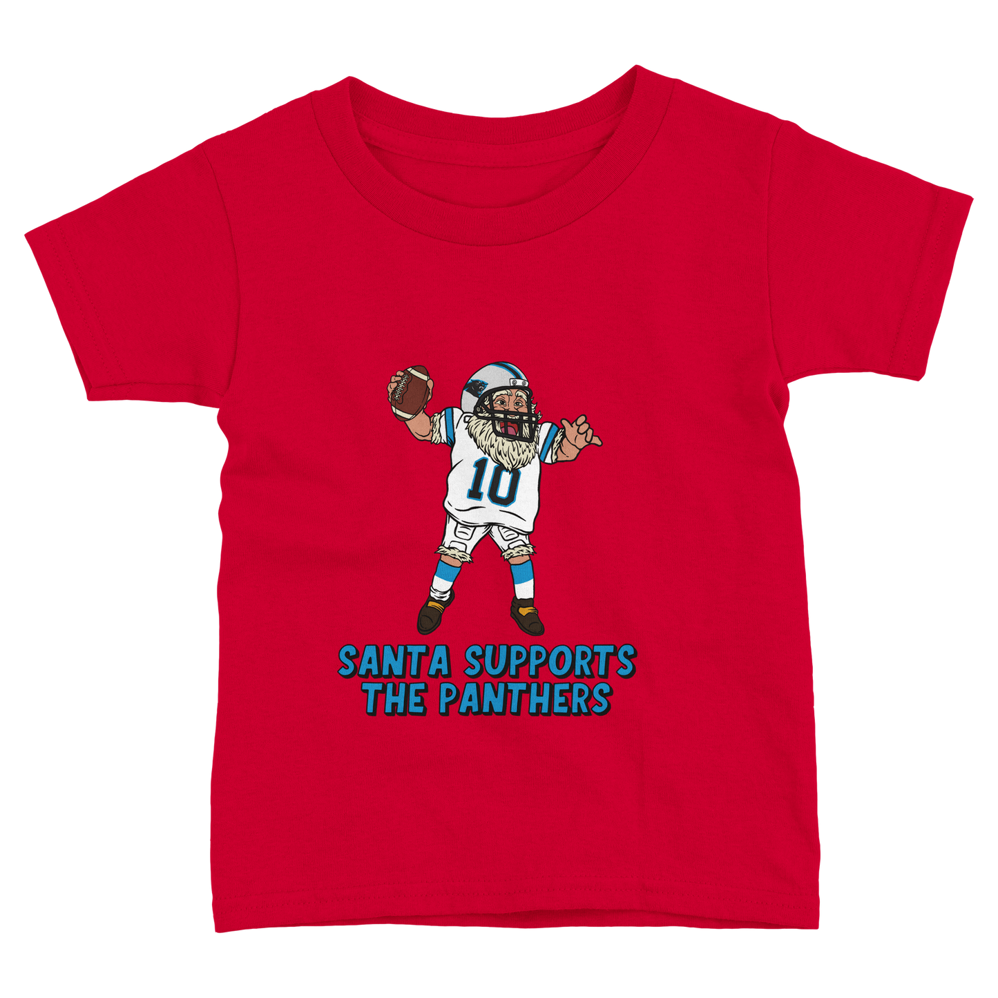 Carolina Panthers Fine Jersey Santa T-Shirt