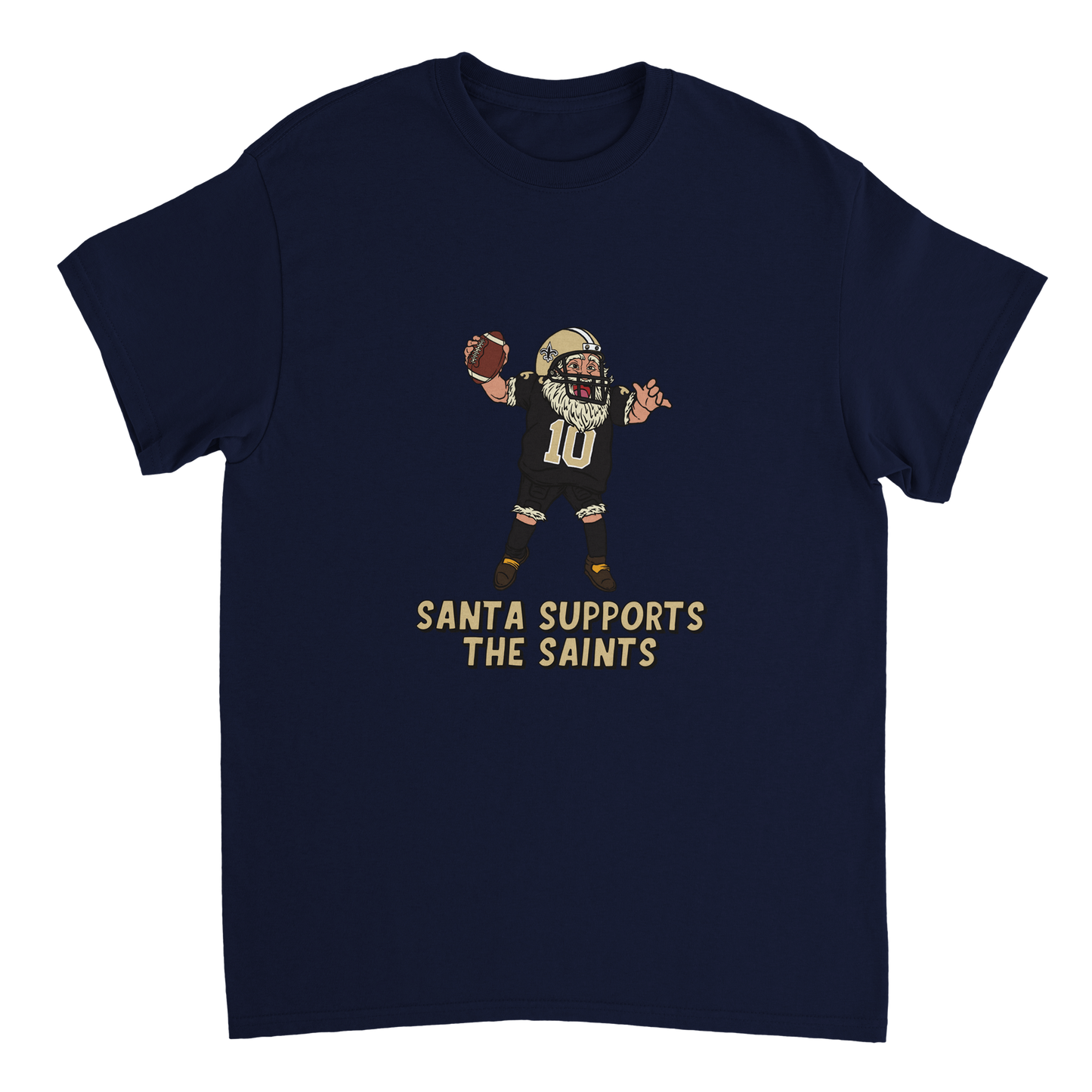 New Orleans Saints Unisex Crewneck Santa T-shirt