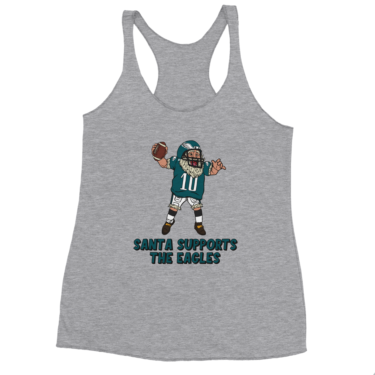 Philadelphia Eagles Women's Racerback Santa Tank Top