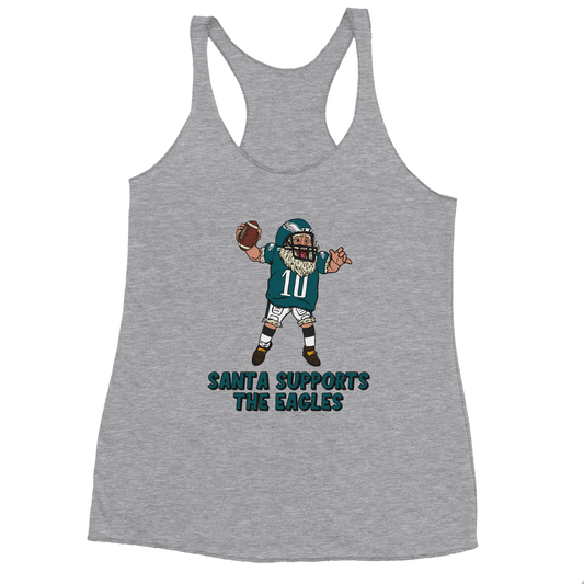 Philadelphia Eagles Women's Racerback Santa Tank Top