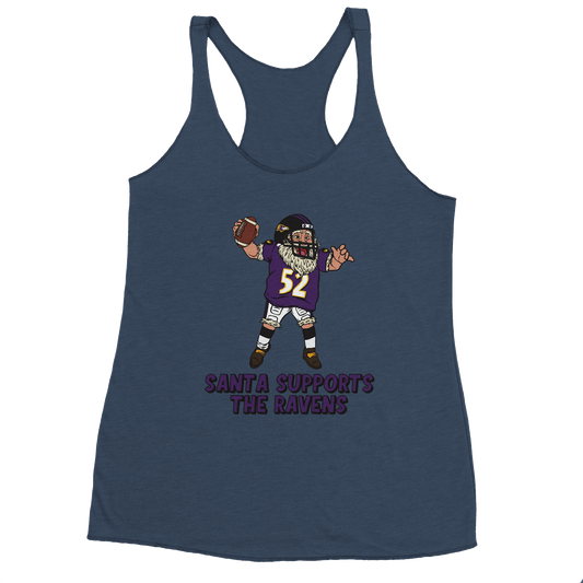 Baltimore Ravens Women's Racerback Santa Tank Top