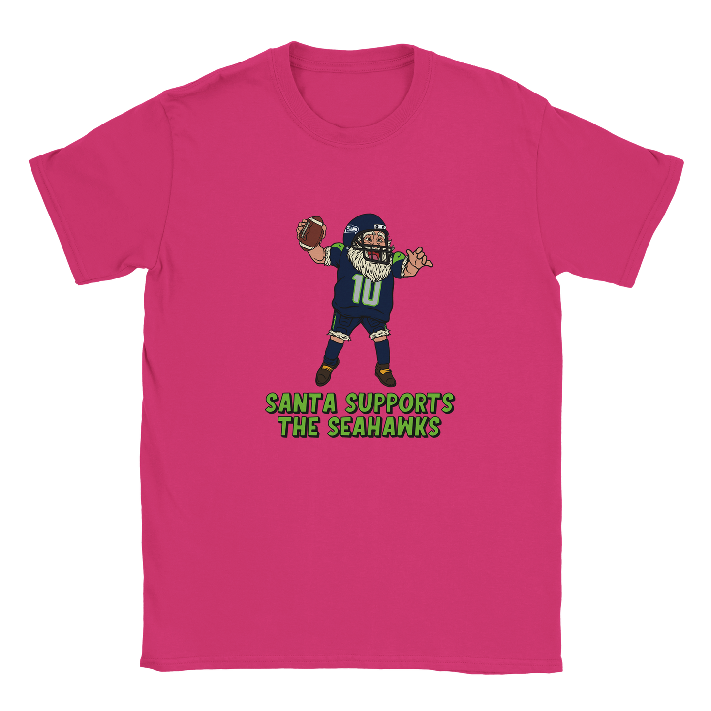 Seattle Seahawks Kids Crewneck Santa T-shirt