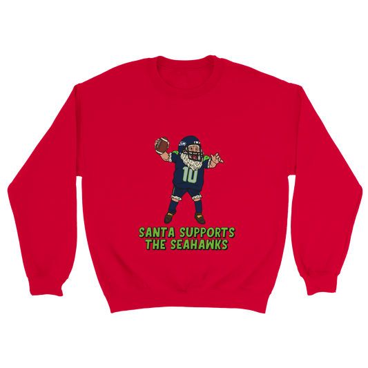 Seattle Seahawks Unisex Crewneck Santa Sweatshirt