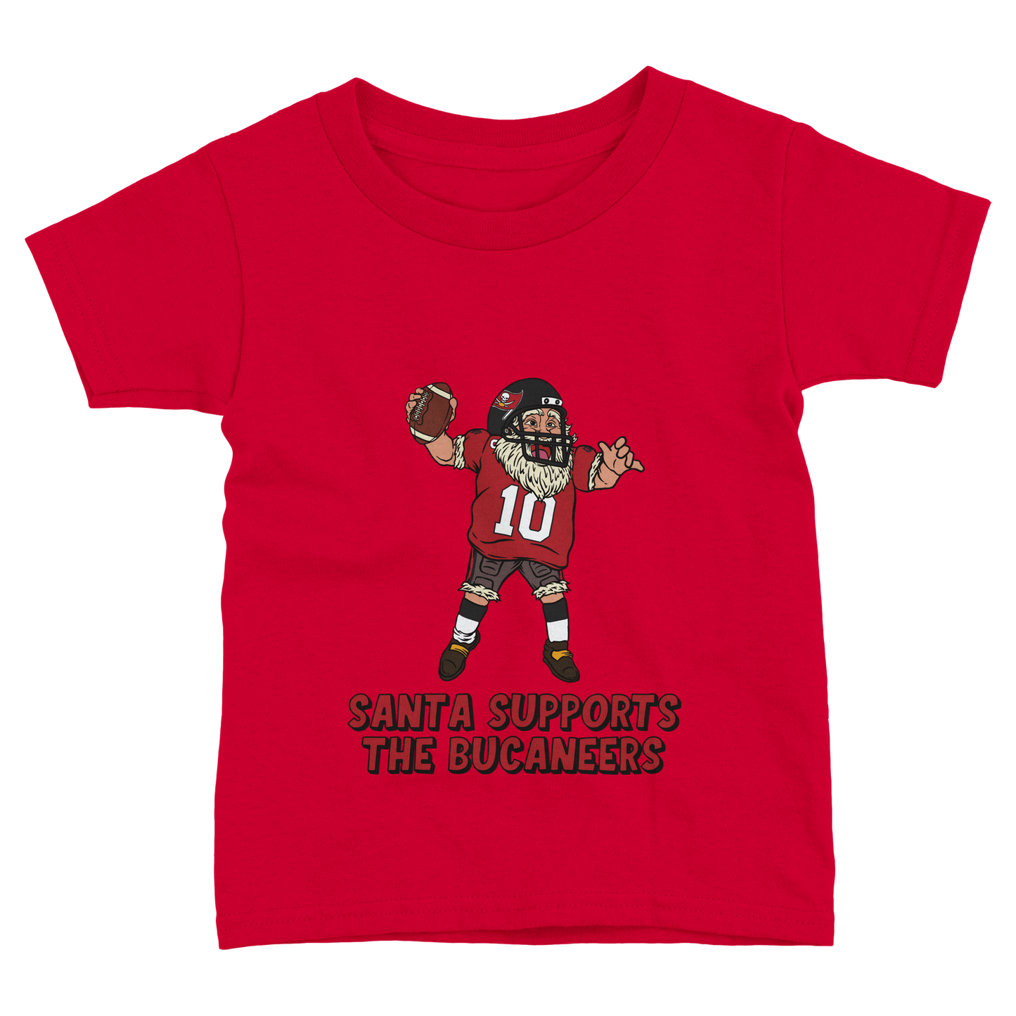 Tampa Bay Buccaneers Toddler Fine Jersey Santa T-Shirt