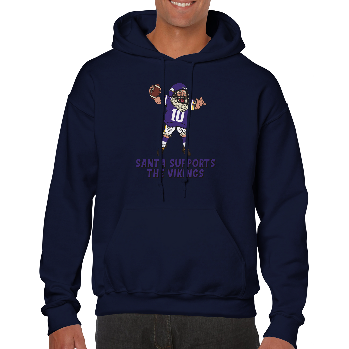 Minnesota Vikings Unisex Pullover Santa Hoodie