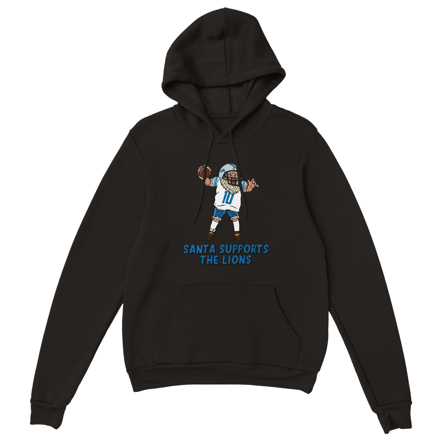 Detroit Lions Unisex Pullover Santa Hoodie