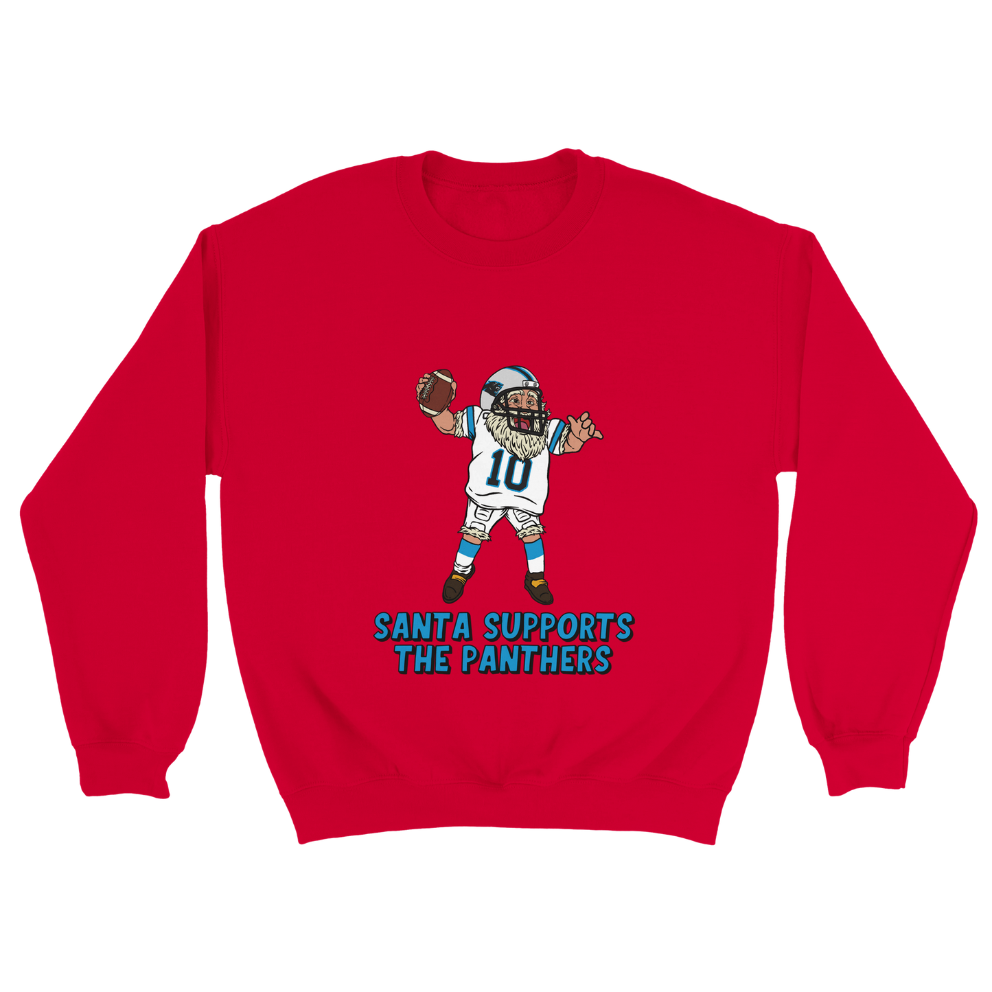 Carolina Panthers Unisex Crewneck Santa Sweatshirt