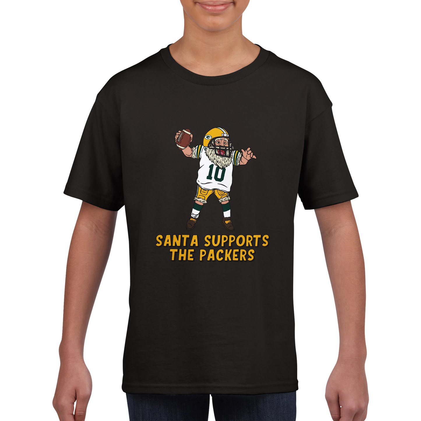 Green Bay Packers Kids Crewneck Santa T-shirt