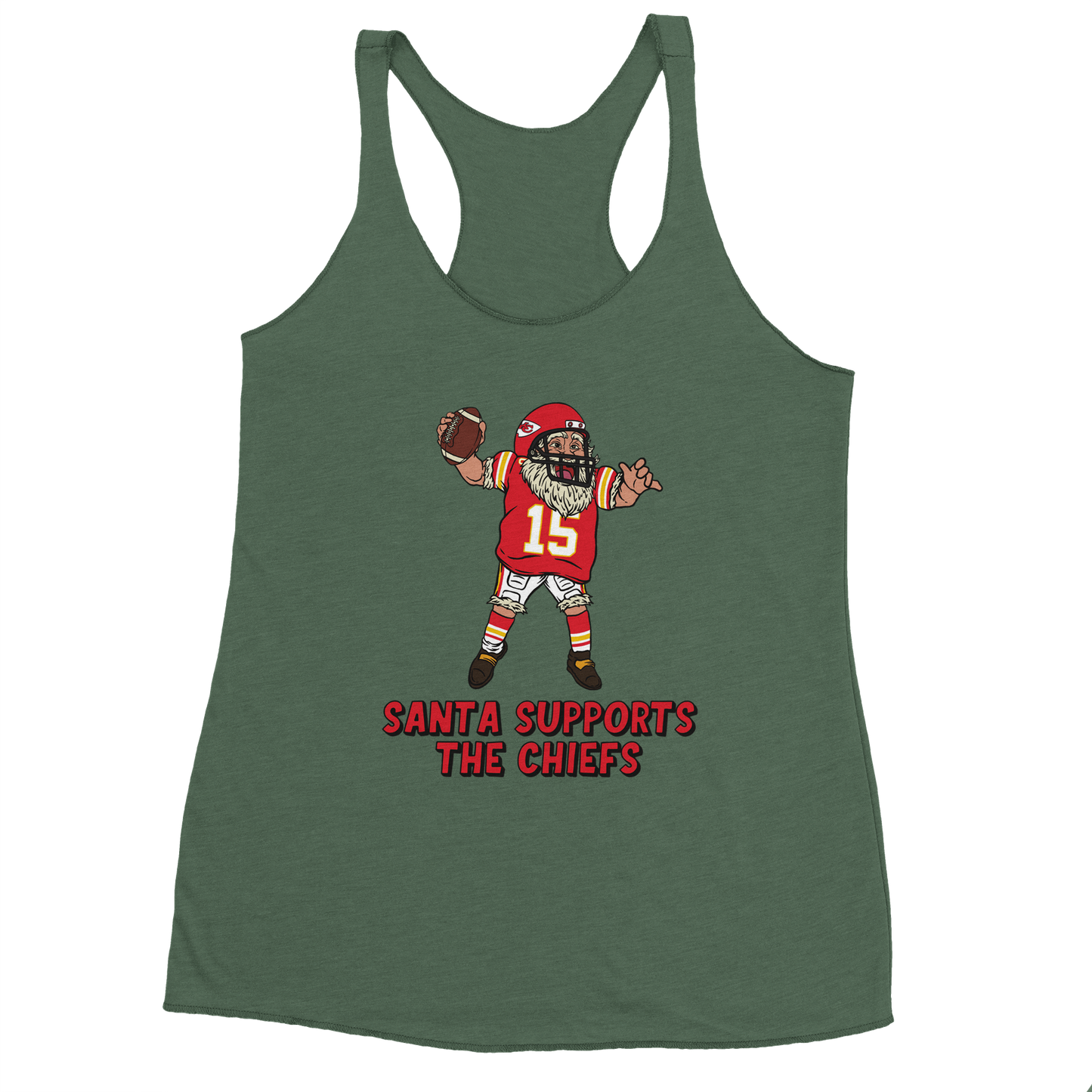 Kansas City Chiefs Women's Racerback Santa Tank Top