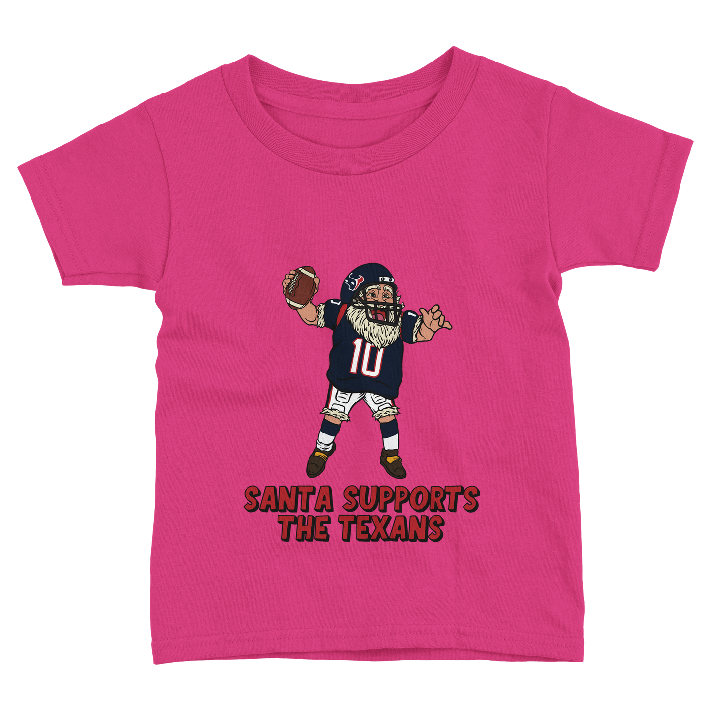 Houston Texans Toddler Fine Jersey Santa T-Shirt