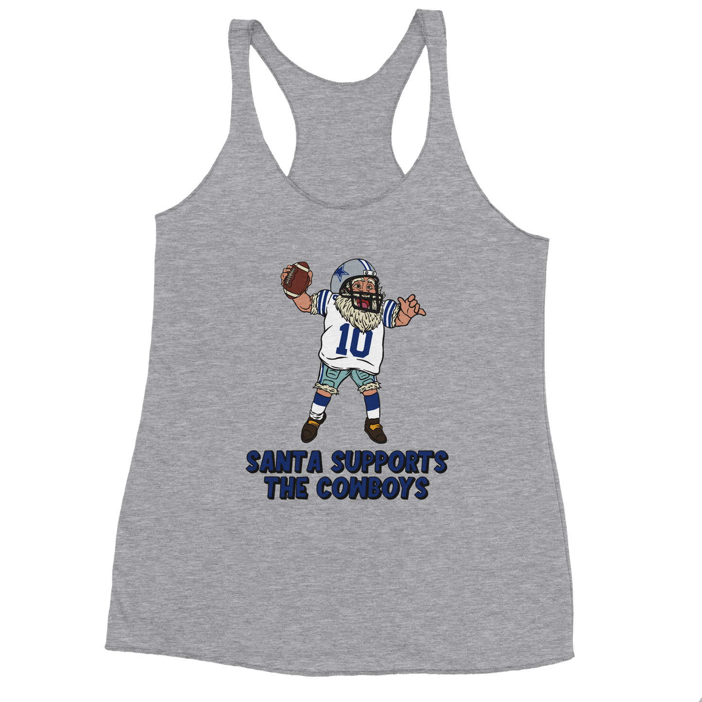 Dallas Cowboys Women's Racerback Santa Tank Top