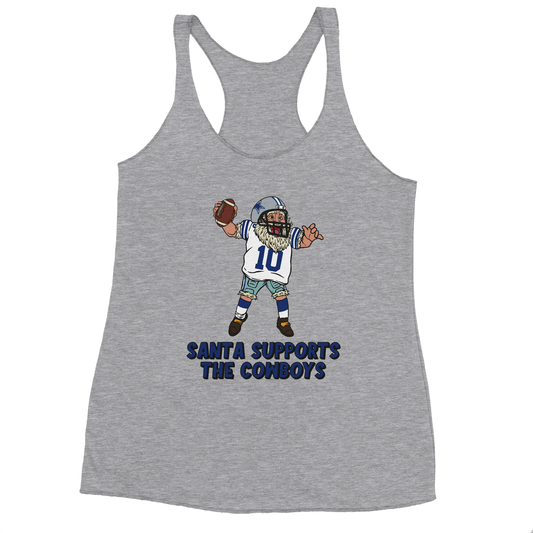 Dallas Cowboys Women's Racerback Santa Tank Top