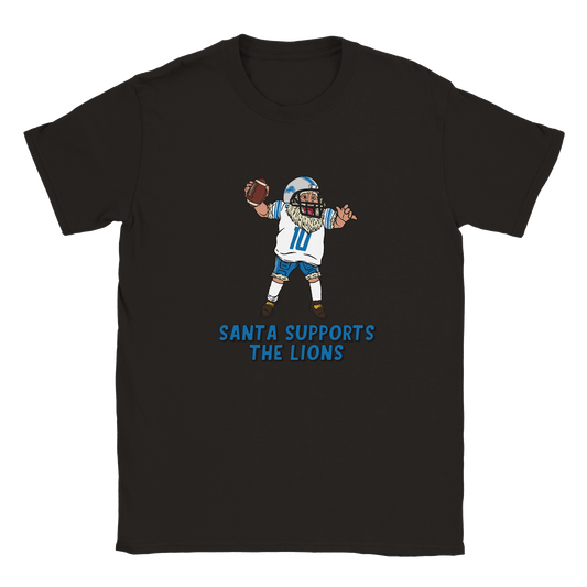 Detroit Lions Kids Crewneck Santa T-shirt