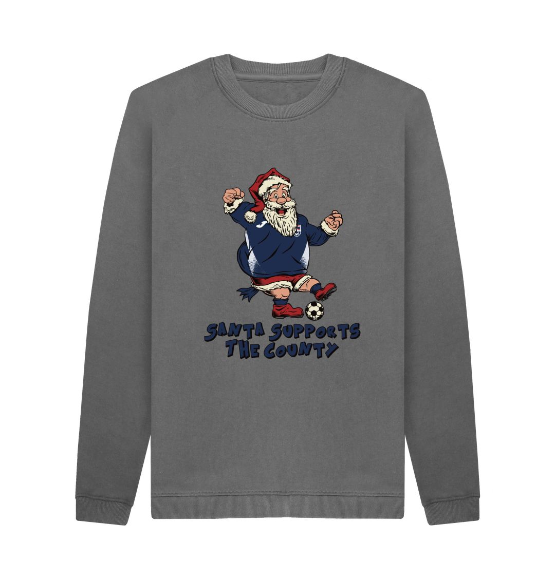 Slate Grey Ross County Men's Santa Jumper