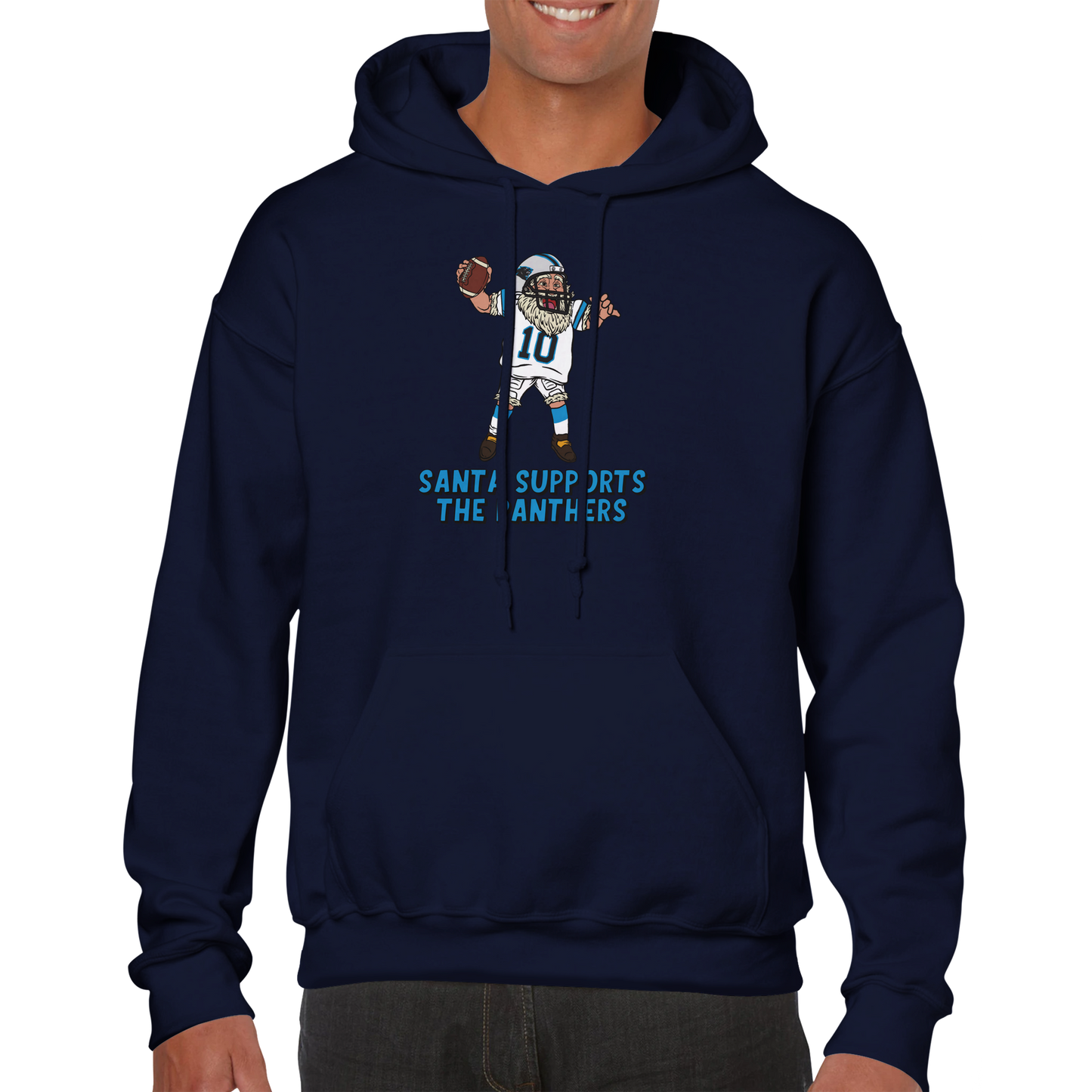 Carolina Panthers Unisex Pullover Santa Hoodie