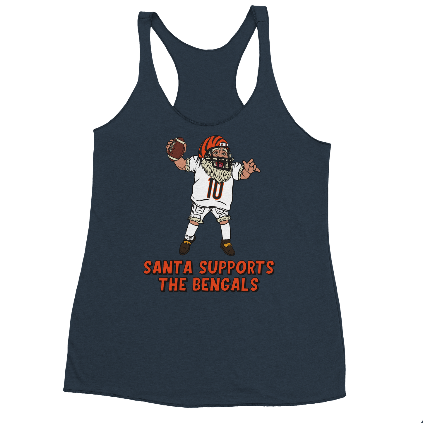 Cincinnati Bengals Women's Racerback Santa Tank Top