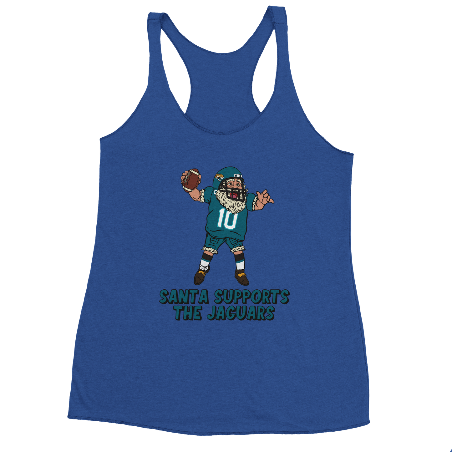 Jacksonville Jaguars Women's Racerback Santa Tank Top