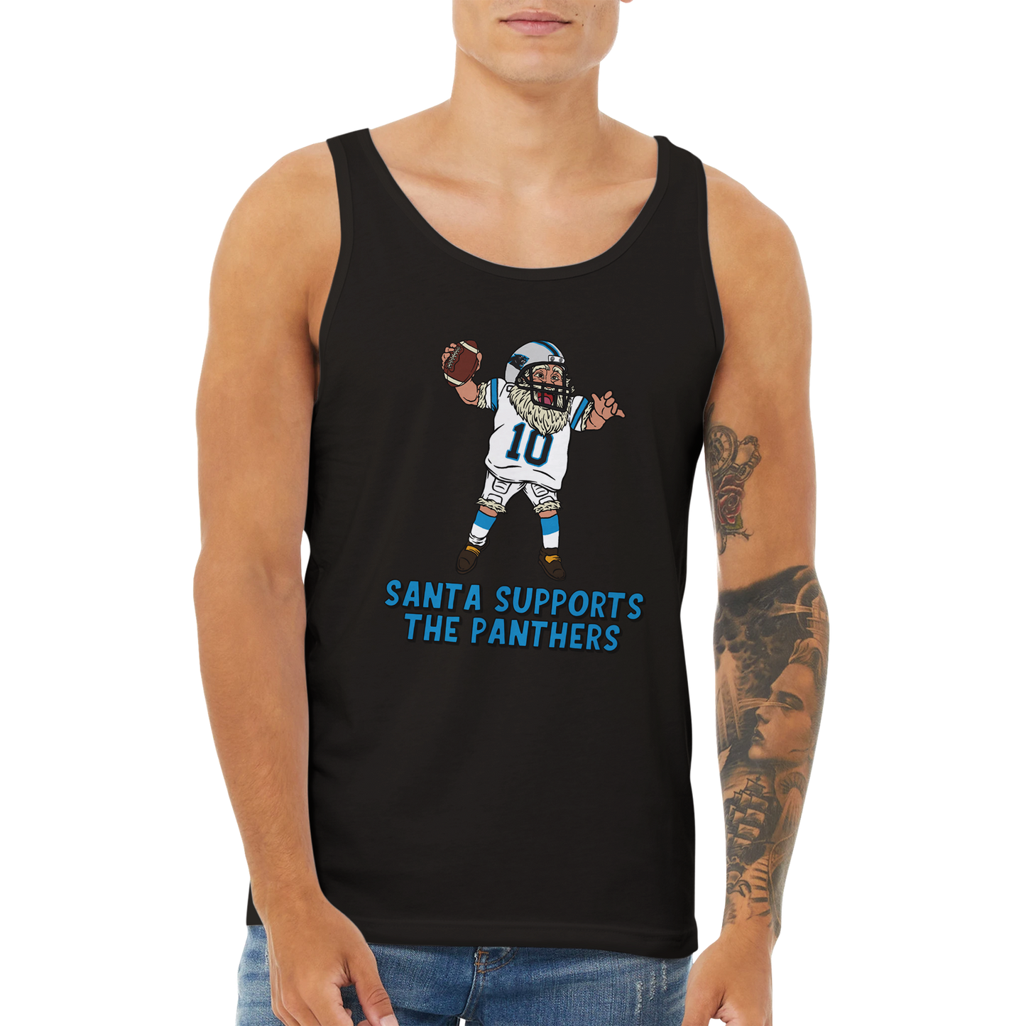 Carolina Panthers Unisex Santa Tank Top