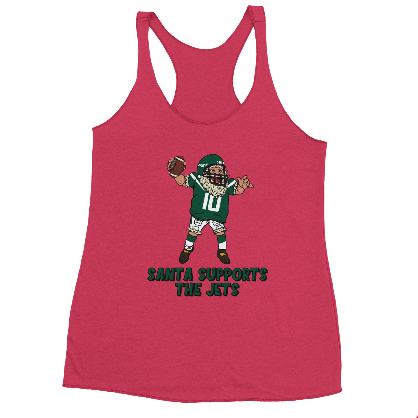 New York Jets Women's Racerback Santa Tank Top