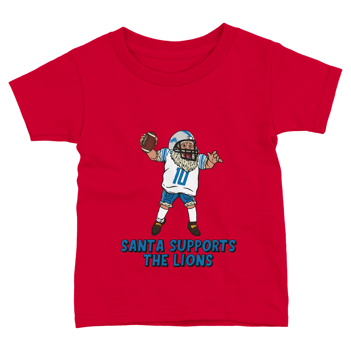 Detroit Lions Toddler Fine Jersey Santa T-Shirt