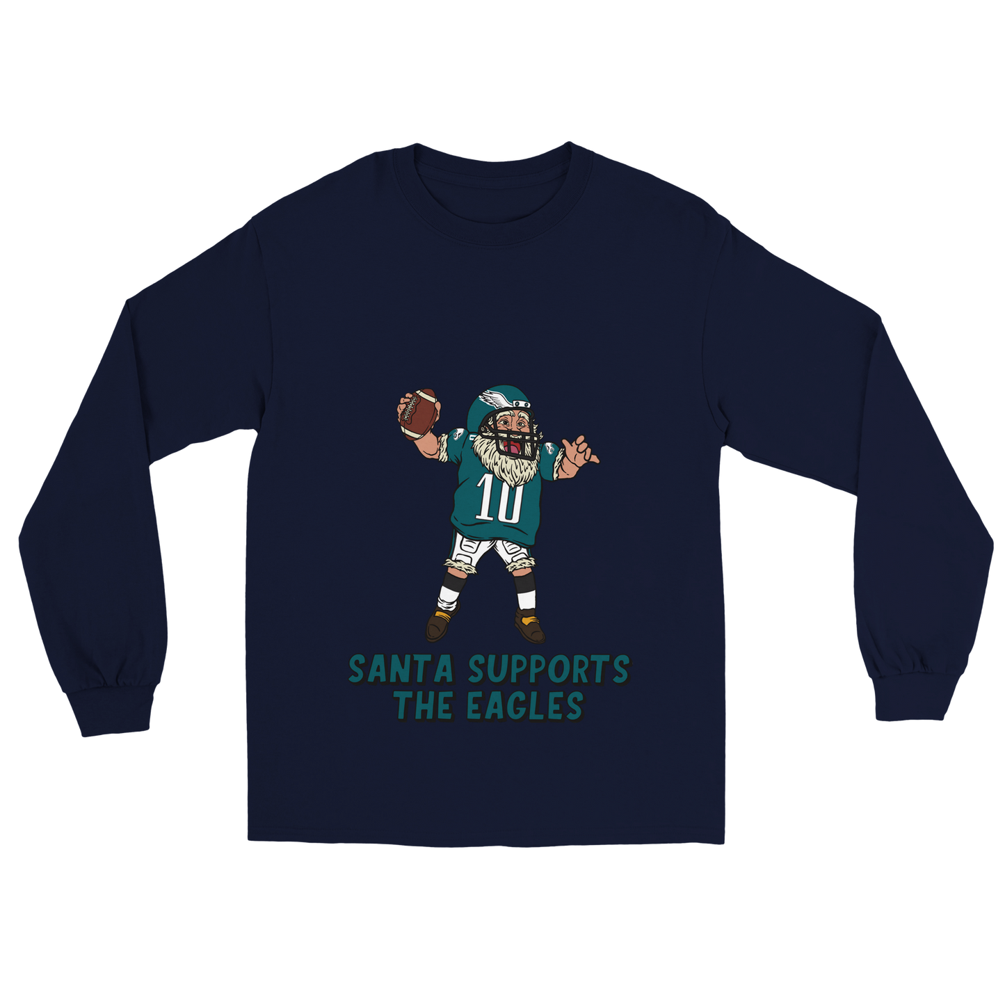 Philadelphia Eagles Unisex Longsleeve Santa T-shirt