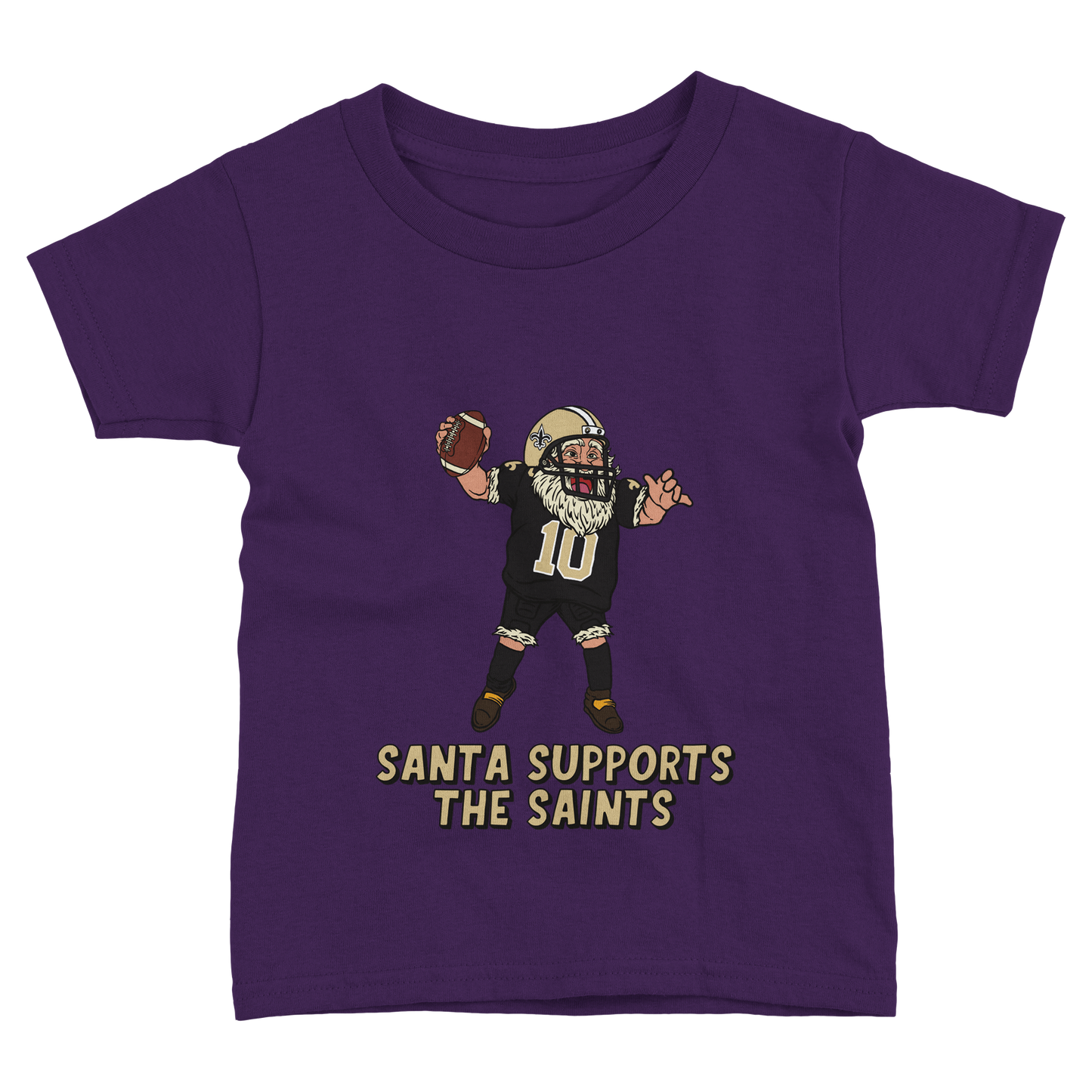 New Orleans Saints Toddler Fine Jersey Santa T-Shirt