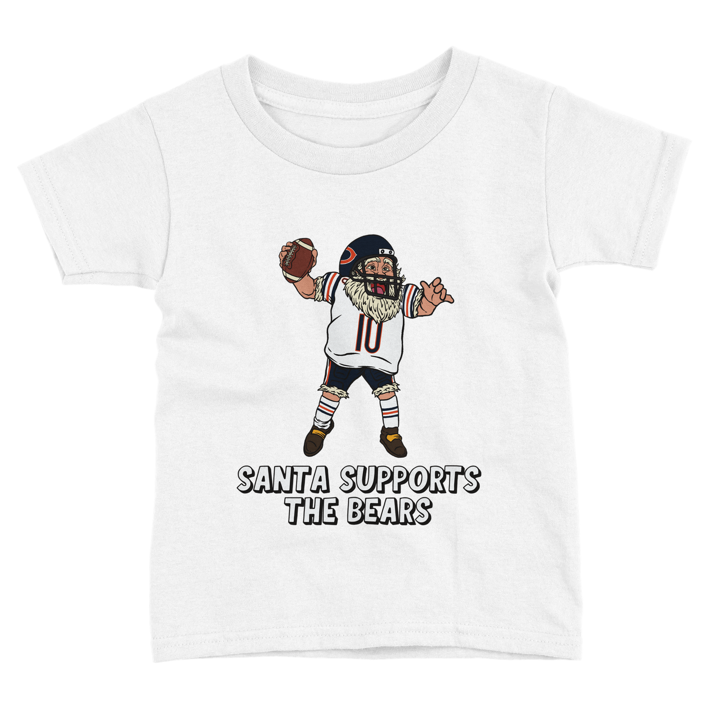 Chicago Bears Toddler Fine Jersey Santa T-Shirt