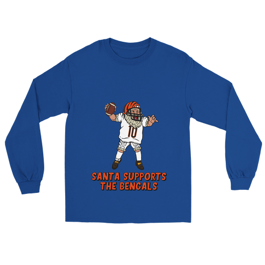 Cincinnati Bengals Unisex Longsleeve Santa T-shirt