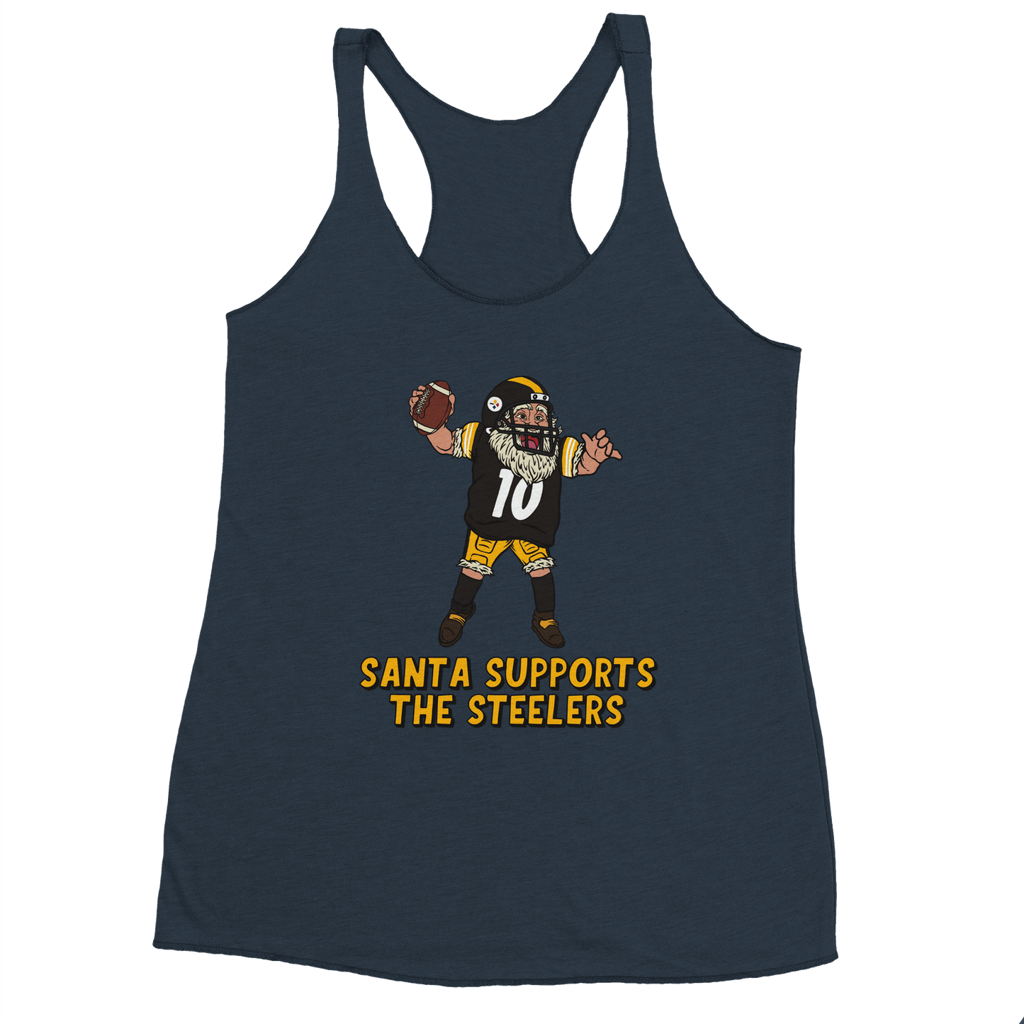 Pittsburgh Steelers Women's Racerback Santa Tank Top