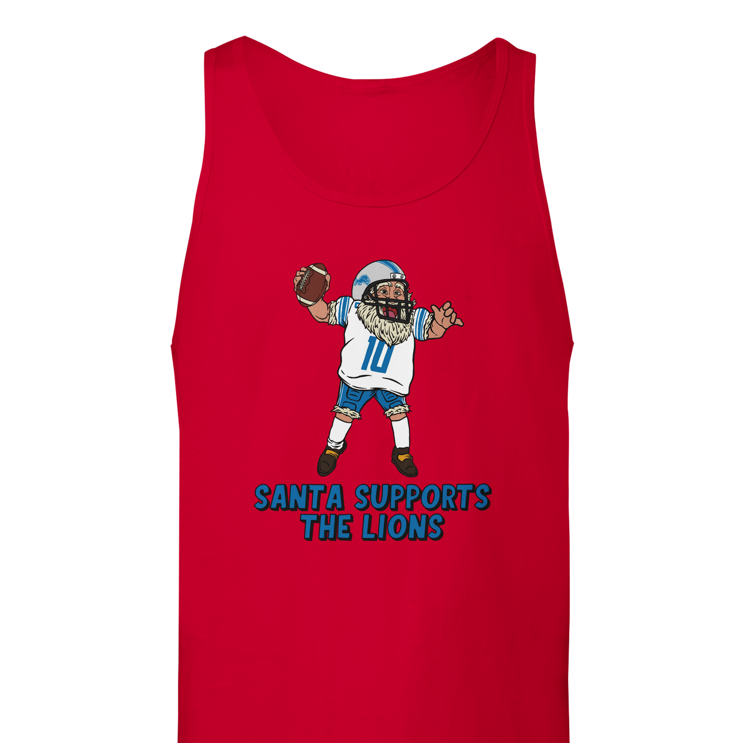 Detroit Lions Unisex Santa Tank Top