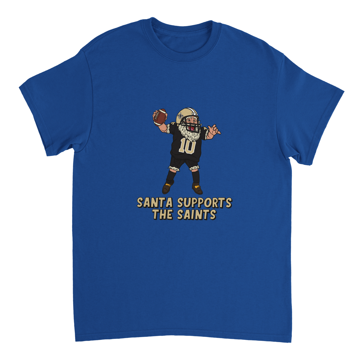 New Orleans Saints Unisex Crewneck Santa T-shirt