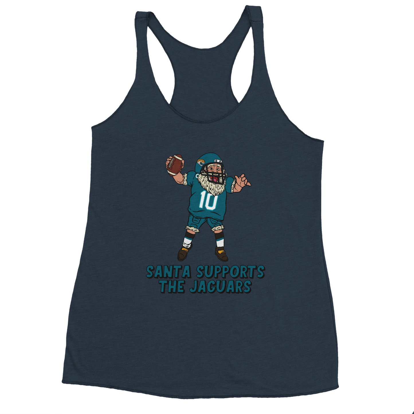 Jacksonville Jaguars Women's Racerback Santa Tank Top