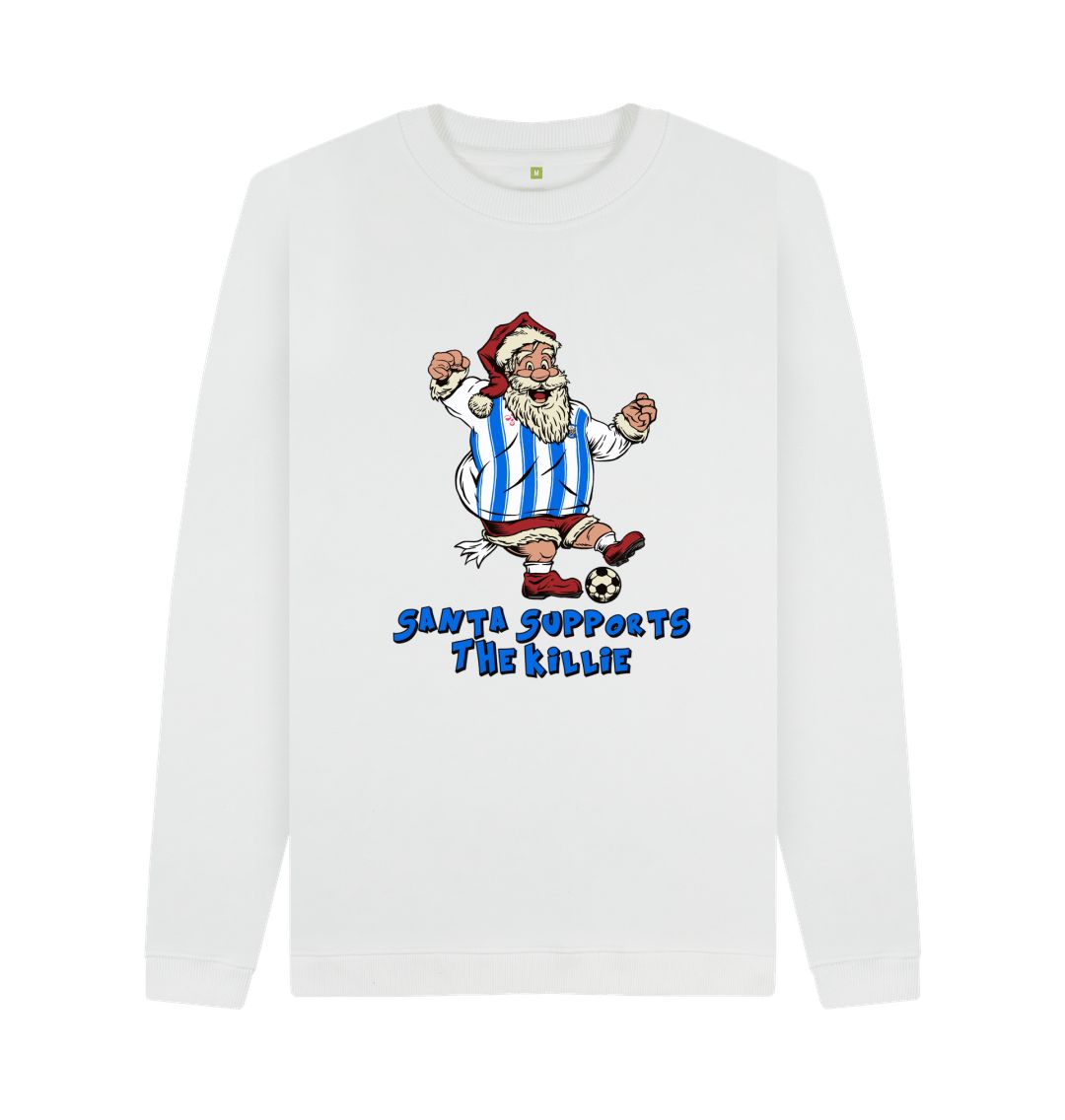 White Kilmarnock Men's Santa Jumper