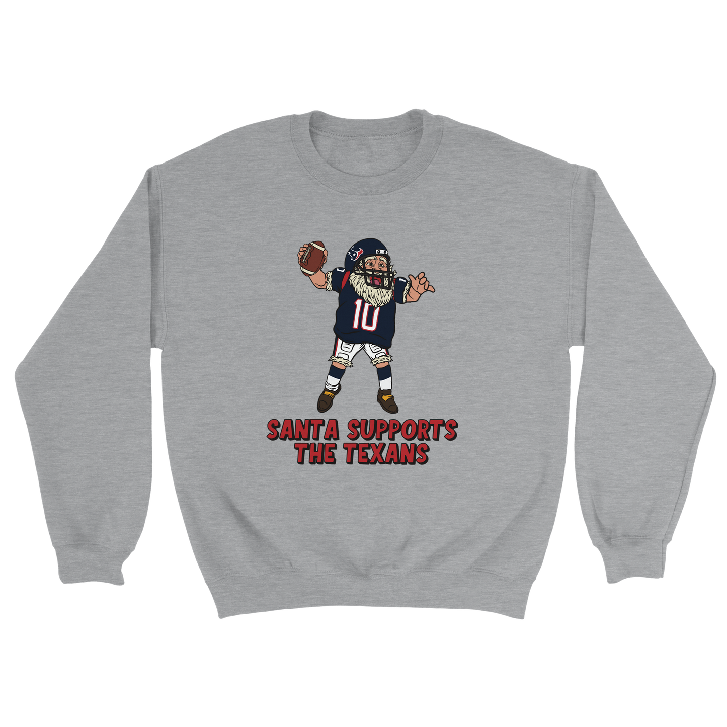 Houston Texans Unisex Crewneck Santa Sweatshirt