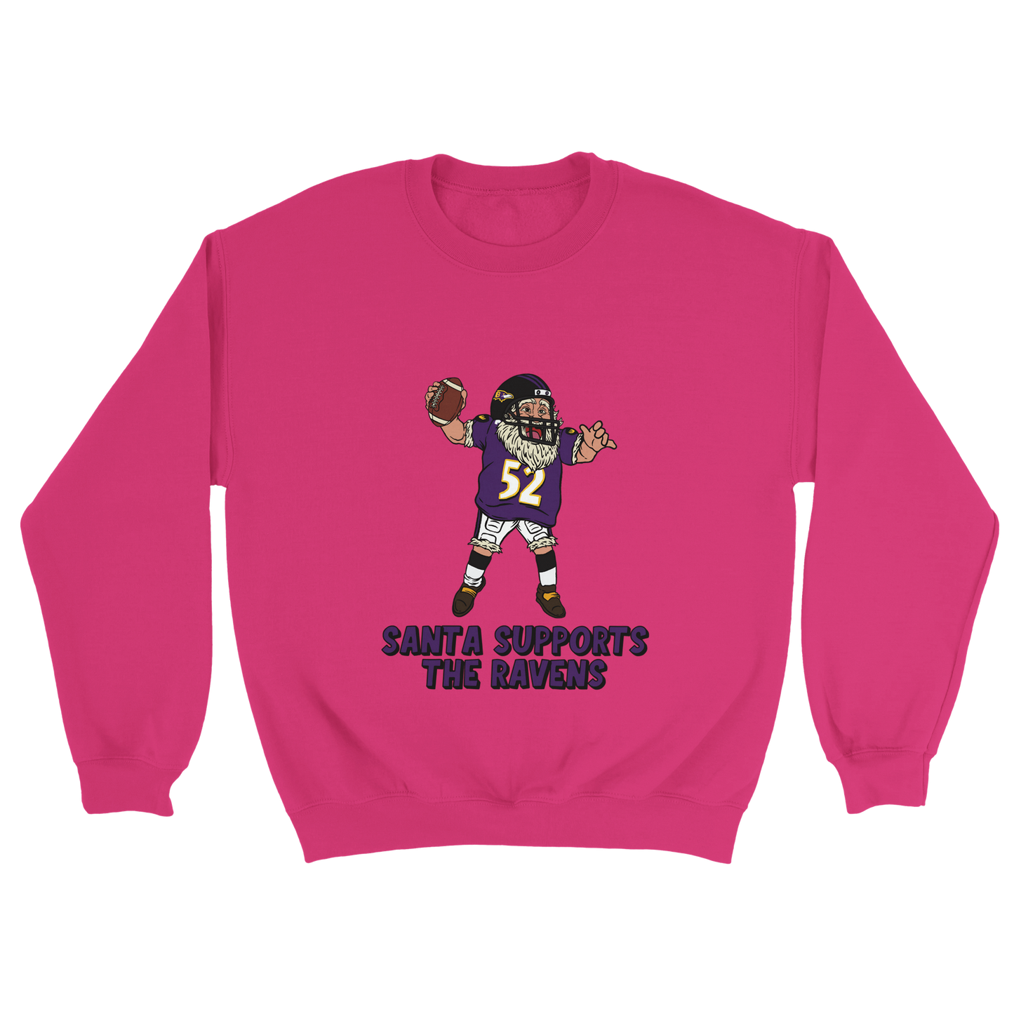 Baltimore Ravens Unisex Crewneck Santa Sweatshirt