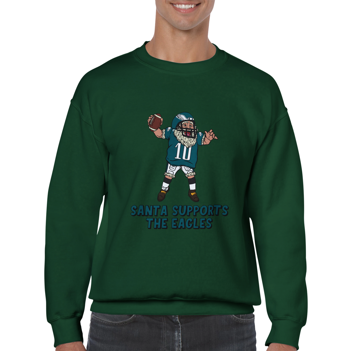 Philadelphia Eagles Unisex Crewneck Santa Sweatshirt