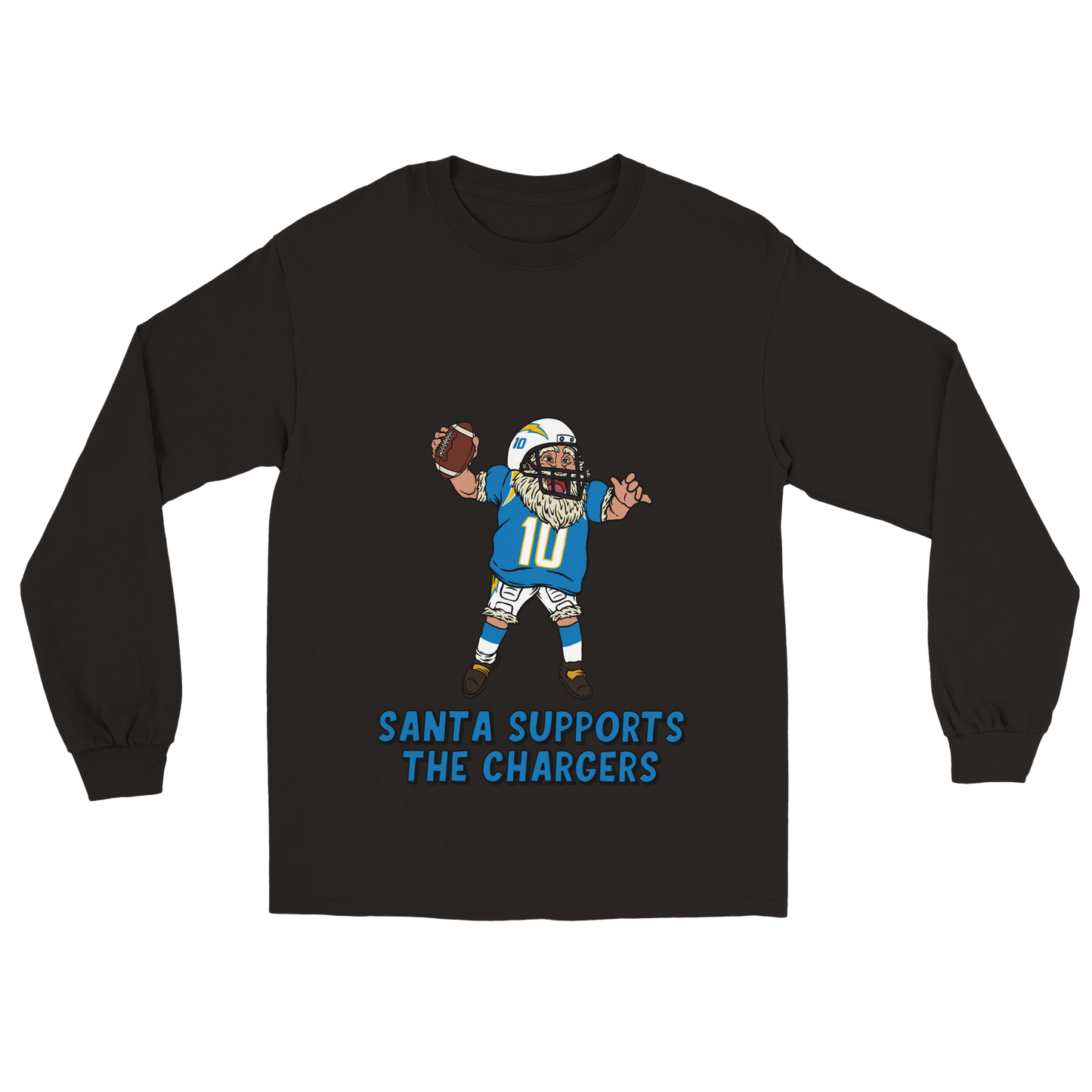 Los Angeles Chargers Unisex Longsleeve Santa T-shirt