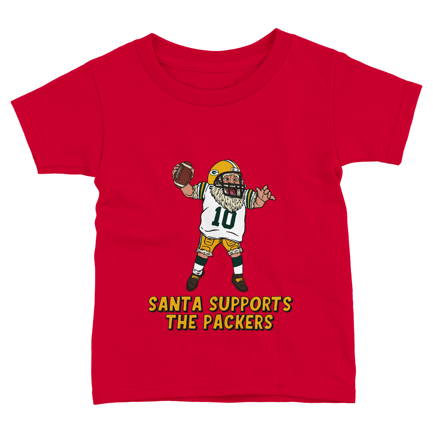 Green Bay Packers Toddler Fine Jersey Santa T-Shirt