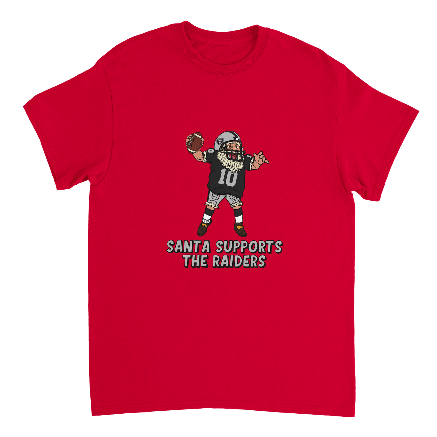 Las Vegas Raiders Unisex Crewneck Santa T-shirt